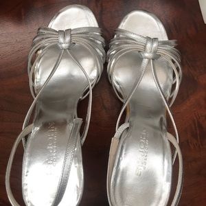 St.John Silver Ladies High Heels Sandals size 7